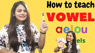 How to teach vowels | Introduction of vowels | Vowels for kids LKG &UKG |Vowels Song | Vowels Rhymes