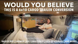Would You Believe This Is A 6x10 Cargo Trailer Conversion? Our Best Cargo Trailer Design Yet!