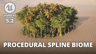 How To Make a Spline Biome With Unreal Engine 5.2 Procedural Plugin