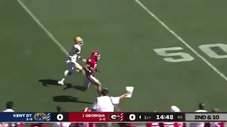 Brock Bowers 75 Yard Touchdown Run | Kent State vs Georgia