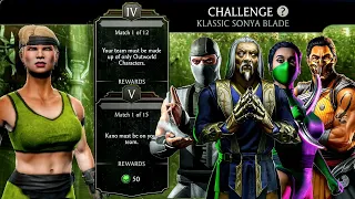 Klassic Sonya Blade Challenge Final Towers | Mortal Kombat Mobile - No Commentary