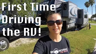 Wife Freaks Out Over Towing A 44' Fifth Wheel For The First Time!