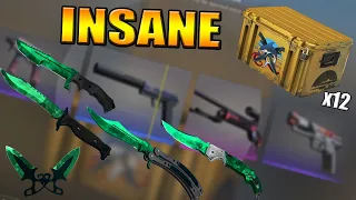 Unboxing 12x NEW CSGO CASE - New Emerald Knives (Operation Riptide Case Unboxing)