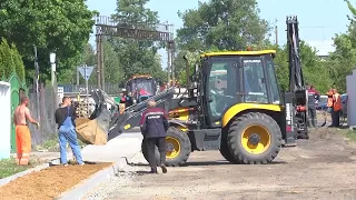 2024-05-16 Укладка нового асфальта и тротуара на ул. Героев обороны Брестской крепости