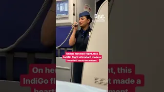 An IndiGo flight attendant’s farewell speech made the internet tearful