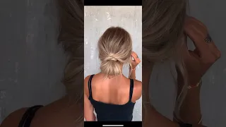 Easy bun hairstyle tutorial #shorts