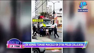 ¡De armas tomar! Jonathan Maicelo se ve envuelto en pelea callejera al defender a su alumno