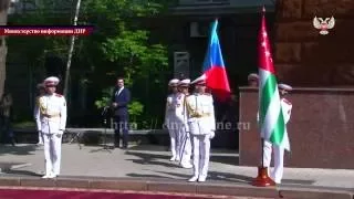 Abkhazia visit Donetsk 2016 - Anthems