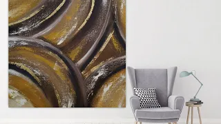 Modern Abstract gold leaf painting, Arte brigade, canvas design, acrylic painting,easy tutorials