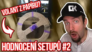 VOLANT Z PAPÍRU?! | HODNOTÍM VAŠE SETUPY #2