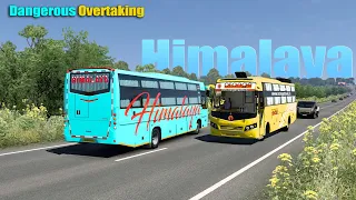 High Speed "Dangerous Overtaking in Highway" | Ashok Leyland Veera V7 AC | ETS 2 Gameplay