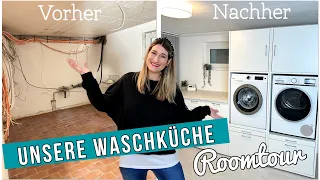 Meine Waschküche 🤩 Vorher-Nachher Roomtour | WOW 💯| Hauswirtschaftsraum organisieren & planen