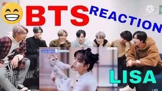 BTS Reaction About Video:"BLACKPINK LISA WITH PETS FUNNY MOMENTS"