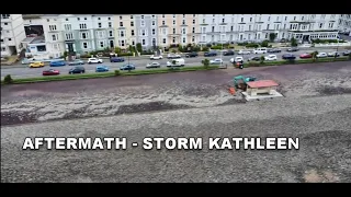 Aftermath of storm Kathleen PT 2 - Hundreds of tonnes of stone deposited on Llandudno promenade