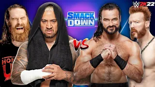 WWE 2K22 — Solo Sikoa & Sami Zayn vs. Drew McIntyre & Sheamus | TAG TEAM MATCH | H4 GAMERZ