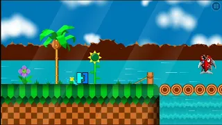 SONIC IN GEOMETRY DASH 2.11 | Green Hill Zone - s0nic X (His First Art Level)