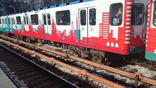 Е-КМ на станции Днепр. Киев. метро.