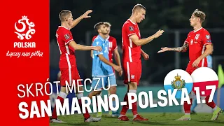 OBSZERNY SKRÓT meczu SAN MARINO – POLSKA (1:7)