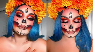 DIA DE LOS MUERTOS MAKEUP TUTORIAL || SANDI JARQUIN