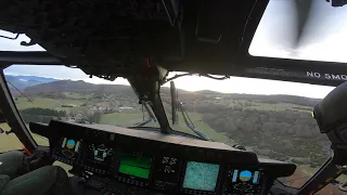 NH90 Flight and Landing in the Vercors, France