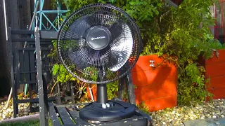 Black Comfort Zone Table Fan Destruction