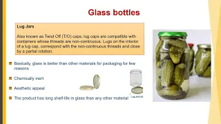 Packaging Technology for Gherkins (under PMFME Scheme) - ENGLISH