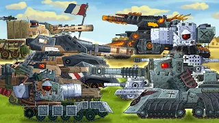 All series Ratte liberates France + bonus ending - Cartoons about tanks