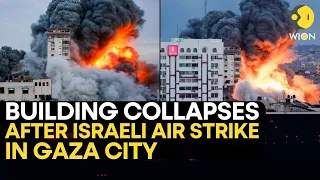 Israel-Palestine Conflict: Building collapses after Israeli air strike in Gaza City | Wion Originals