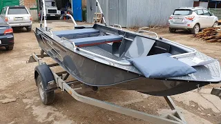 Лодка Swimmer 370XL с ходовым тентом, столиком, транцевыми колесами и доп. карманами!