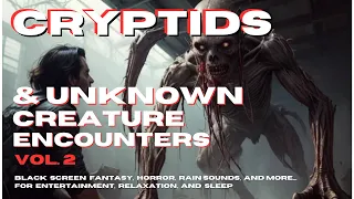 Cryptids And Unknown Creature Encounters VOL. 2 | Black Screen | Storytelling | Deep Sleep | Horror