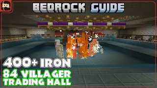 NEW Iron Farm + Trading Hall | Bedrock Guide S2 EP33 | Tutorial Survival Lets Play Minecraft