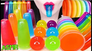 ASMR RAINBOW FOODS *FINGER JELLY, PUSH POP JELLY, CUP JELLY 무지개 핑거 젤리, 푸쉬팝 젤리, 컵 젤리 먹방 JANE ASMR 제인