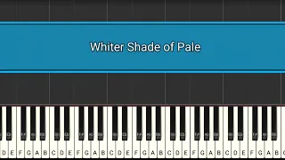 A Whiter Shade of Pale - Procol Harum - easy piano intro tutorial