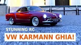 Joyride through Vienna in stylish Red Tamiya Karmann Ghia! / RC 1:10