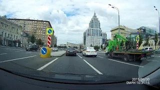 Driving on deserted Moscow streets on June 30, 2019