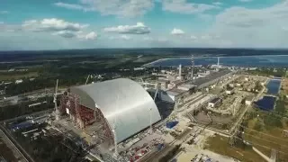 Stunning drone footage of the Chernobyl sarcophagus boasting ArcelorMittal steel