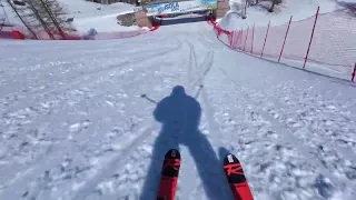 Skiing the European Cup Slope | Isola 2000 | French - Italian Border