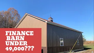 Finance this Pole Barn for under $59,000?  (36x48)