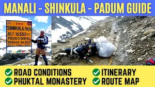 Manali to Padum - Shinkula Pass Travel Guide | Phuktal Monastery Trek Details | Manali to Zanskar