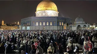 Today, Al Aqsa Mosque is full of worshipers at Fajr prayer