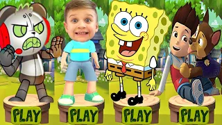 Tag with Ryan vs Tag with Paw Patrol vs Love Diana Pet Dash vs SpongeBob Run