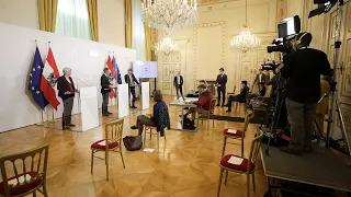 Pressekonferenz über die Kapazitäten in Österreichs Spitälern.