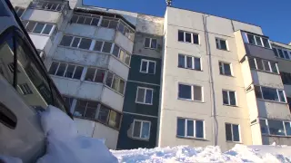 Прыгнул с пятого этажа в снег! (fixed ver.) 2013 сахалин russia