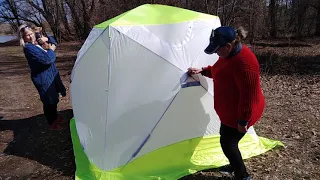 Обзор палатки лотос куб 3 компакт.