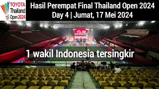 Hasil Perempat Final Thailand Open 2024 | Jafar Aisyah tersingkir