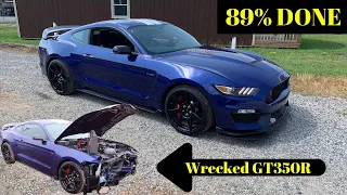 Rebuilding wrecked 2016 Ford Mustang gt350R part 7