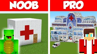 NOOB vs PRO in Minecraft: HOSPITAL BUILD CHALLENGE by Mikey and JJ [Maizen Parody]