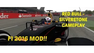 F1 2016 MOD: Silverstone Red Bull Gameplay - 2016 Tracks, Cars & Drivers