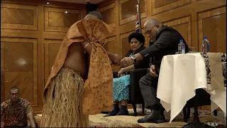 Fijian President accorded a traditional welcome ceremony from the Fijian diaspora in the UK