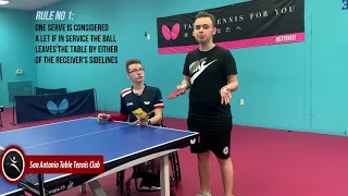 How to serve against a wheelchair player ?!? - PARA TABLE TENNIS RULES